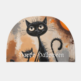 Felpudo Halloween del gato grande