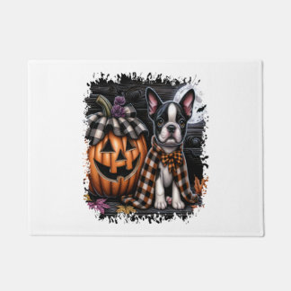 Felpudo Halloween del perro de Boston Terrier