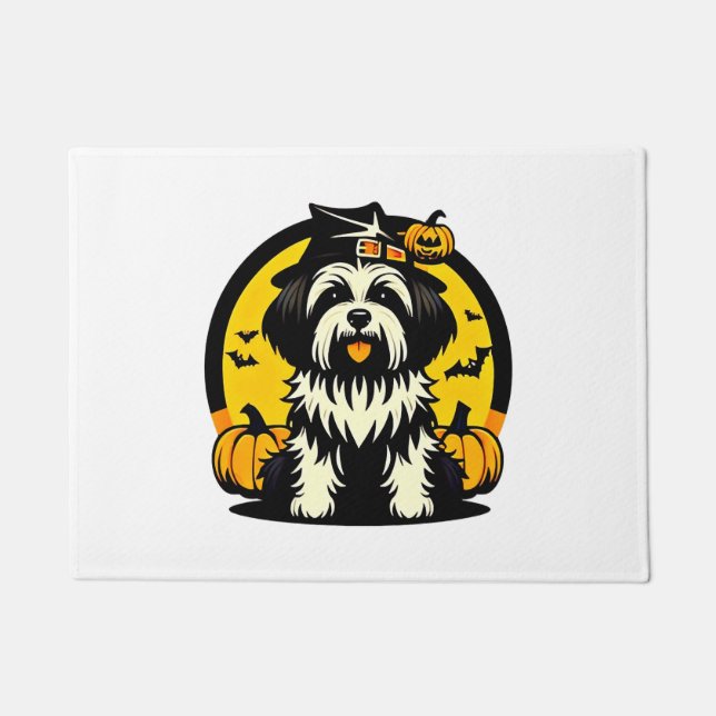 Felpudo Halloween del perro Lhasapoo (Anverso)