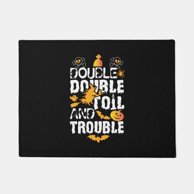 Felpudo Halloween Doble Aceite Y Problemas Cumpleaños (Anverso)