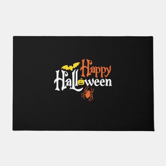 Felpudo Halloween Feliz cumpleaños de Halloween (Anverso)