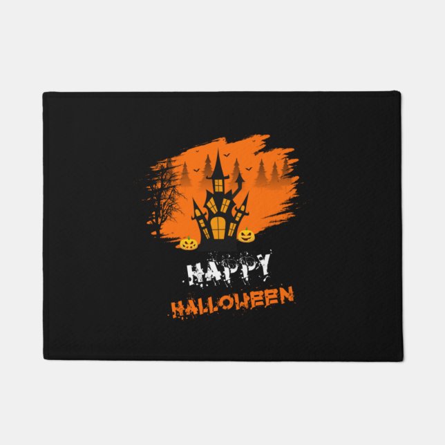 Felpudo Halloween Feliz cumpleaños de Halloween (Anverso)