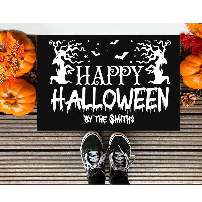 Felpudo Halloween feliz personalizado (Subido por el creador)