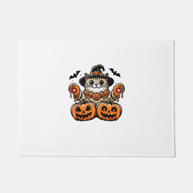 Felpudo Halloween Funny Spooky Cat (Anverso)