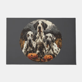 Felpudo Halloween Great Dane Dogs Jack O Lantern