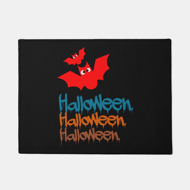 Felpudo Halloween Halloween Bats! (Anverso)