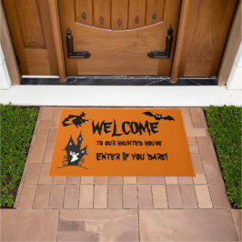 Felpudo Halloween Halloween Hauned House Welcome Door Mat