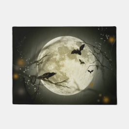 Felpudo Halloween Moon Spooky Crows