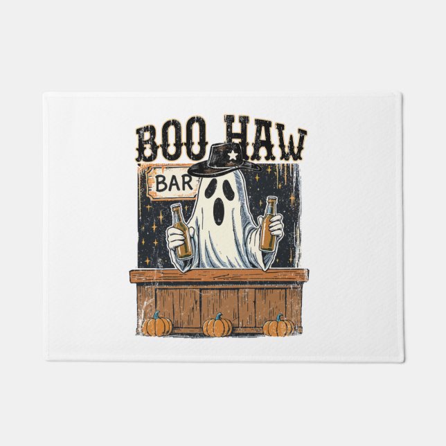 Felpudo Halloween Occidental retro de Boo Haw (Anverso)