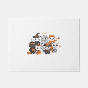 Felpudo halloween para gato gatito lindo esqueleto fantasm