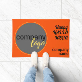 FELPUDO HALLOWEEN PUMPKIN NARANJA BUSINESS LOGO BIENVENIDO