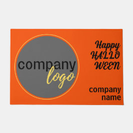 FELPUDO HALLOWEEN PUMPKIN NARANJA BUSINESS LOGO BIENVENIDO