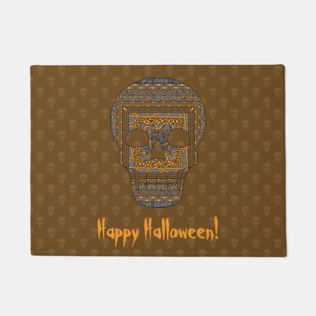 Felpudo Halloween Skull Doormat (Anverso)
