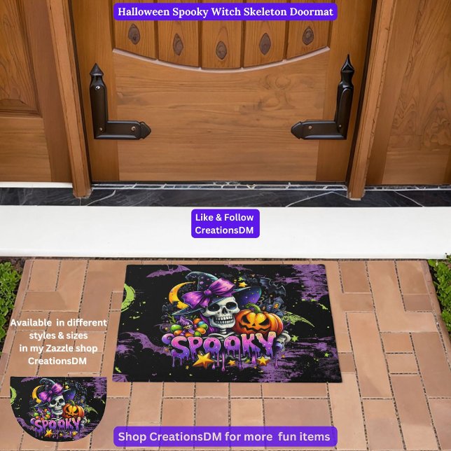 Felpudo Halloween Spooky Witch Skeleton (Subido por el creador)