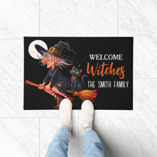 Felpudo Halloween Witch Horror Black Cat Fullmoon