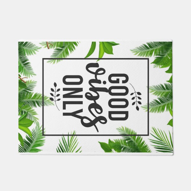 Felpudo Happiness Quote Good Vibe Only (Anverso)