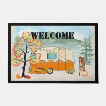 Happy Camper Autumor Door Mat