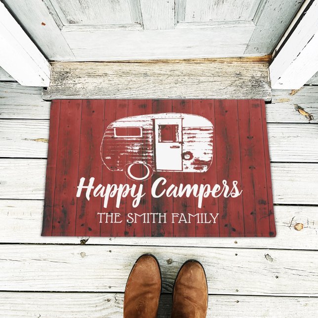 Felpudo Happy Campers Red Barn Rusn Camping Nombre de la f (Subido por el creador)