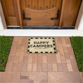 Felpudo Happy Campers word art doormat