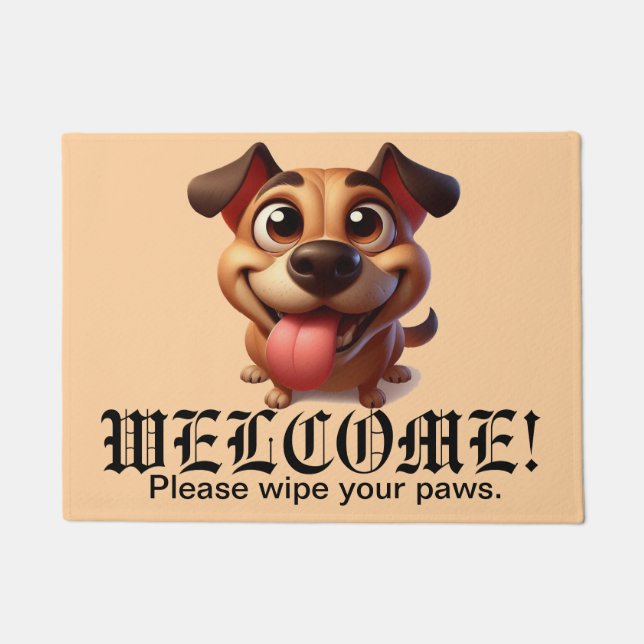 Felpudo Happy Dog Funny Welcome Mat (Anverso)