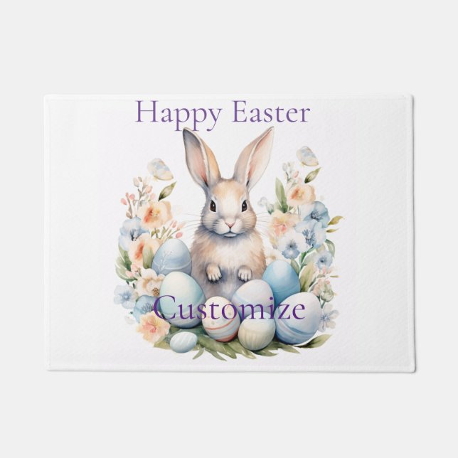 Felpudo Happy Easter Bunny Basket Thunder_Cove (Anverso)