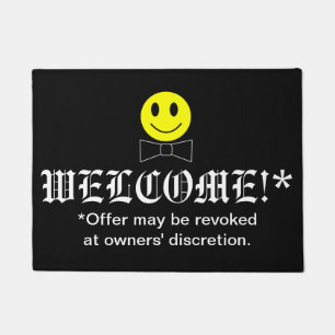 Felpudo Happy Face Funny Welcome Mat