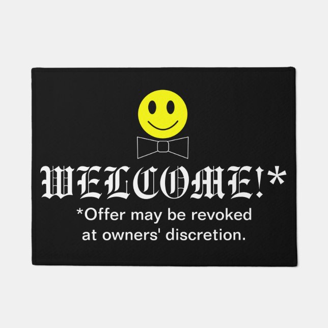 Felpudo Happy Face Funny Welcome Mat (Anverso)