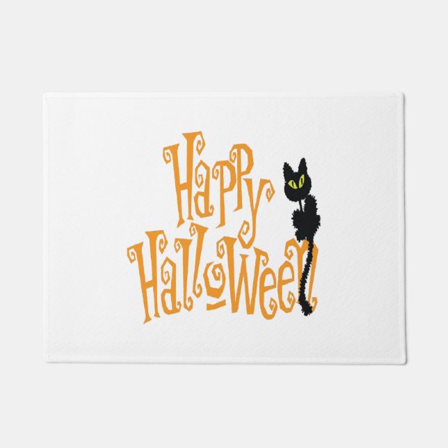 FELPUDO HAPPY HALLOWEEN CAT (Anverso)