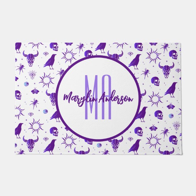 FELPUDO HAPPY HALLOWEEN SPOOKY PERSONALIZABLE MONOGRAM (Anverso)
