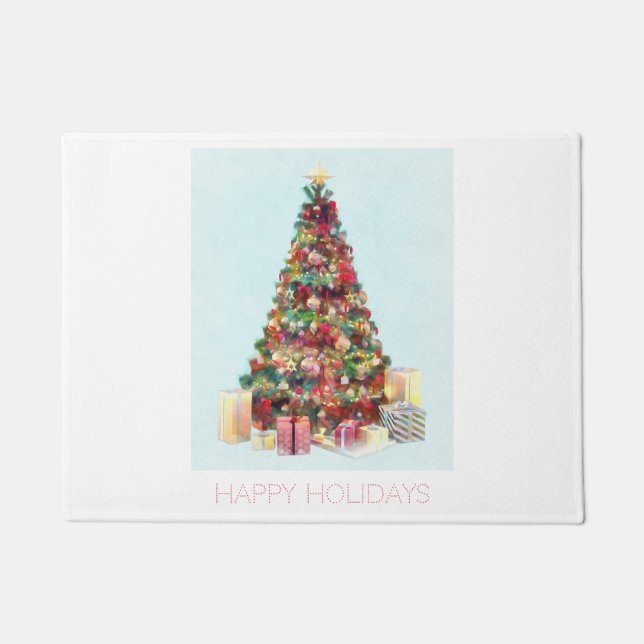 Felpudo Happy Holidays. Christmas Tree (Anverso)