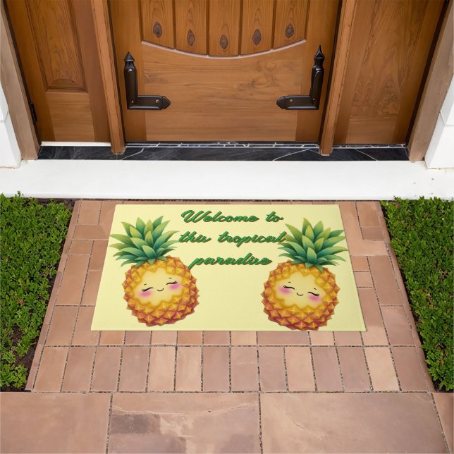Felpudo Happy Pineapple Welcome Mat (Exterior)