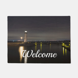 Felpudo Harbour Rockwall Lighthouse Bienvenidos a Doormat