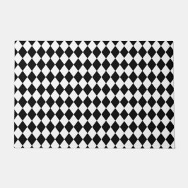 Felpudo Harlequin blanco y negro