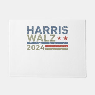 Felpudo Harris Walz 2024 Textos Retro Vintage Des con prob