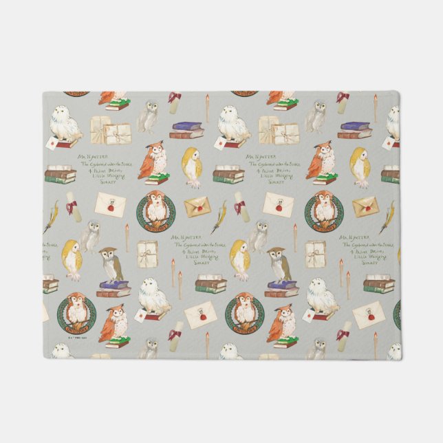 Felpudo HARRY POTTER™ | Patrón de letra de búho (Anverso)