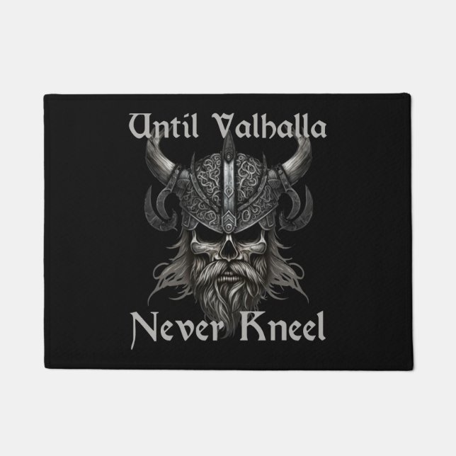 Felpudo Hasta Valhalla Never Kneel (Anverso)
