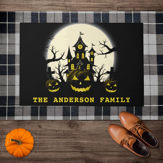 Felpudo Haunted House, Cemetery & Pumpkins - Halloween (Subido por el creador)