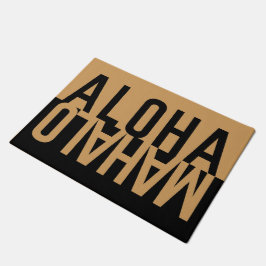 Felpudo Hawaiana y Mahalo (negro)