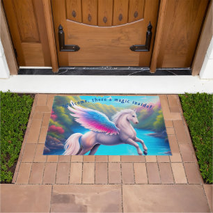 Felpudo Hay una mágica interior - Pegasus Welcome Mat