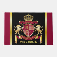 Haz tu propio escudo de armas rojo oro emblema de 