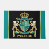Haz tu propio escudo de armas Verde azulado emblem