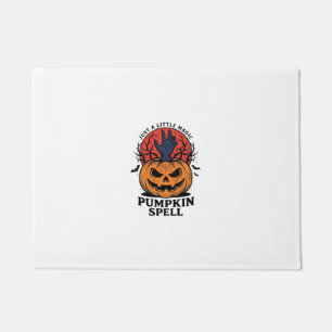 Felpudo Hechizo de calabaza vintage Halloween Bruja Arte d