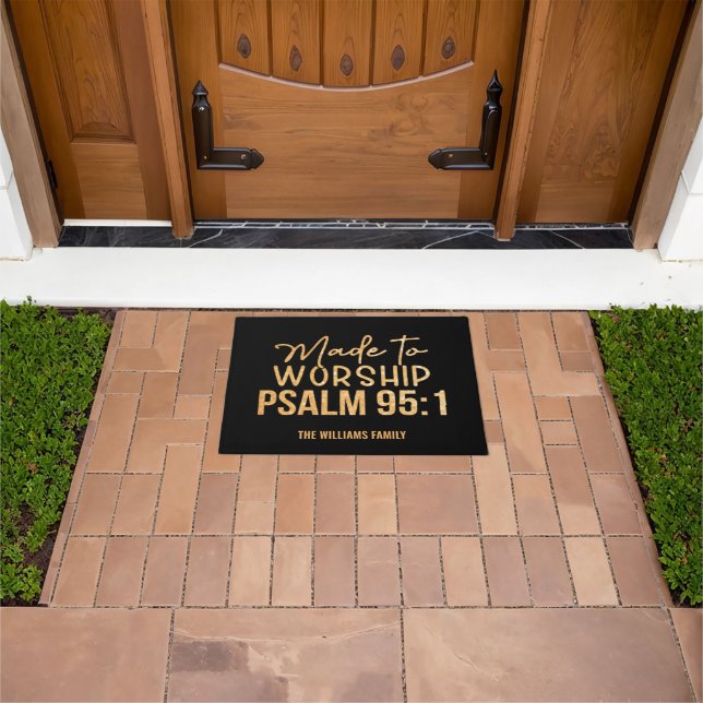 Felpudo Hecho Para Adorar A Christian Doormat (Exterior)