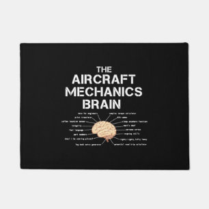 Felpudo Helicóptero de avión divertido de cerebro