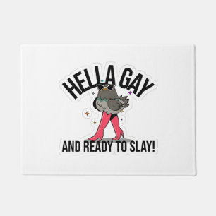 Felpudo Hella Gay y listo para paralizar divertida LGBTQ