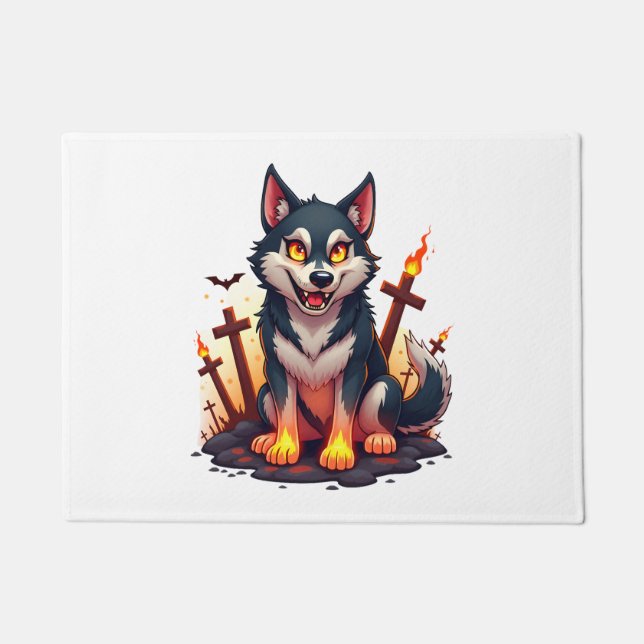 Felpudo Hellhound Husky Dog (Anverso)