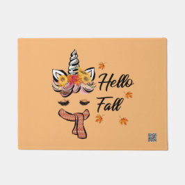 Felpudo Hello Fall Unicorn