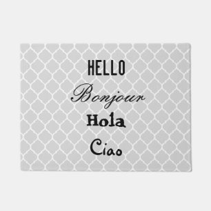 Felpudo Hello Goodbye Language Doormat