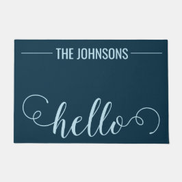 Felpudo HELLO Nombre familiar personalizado Bienvenida Mat