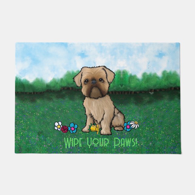 Felpudo Helper Doormat de Brussels Griffon Garden (Anverso)